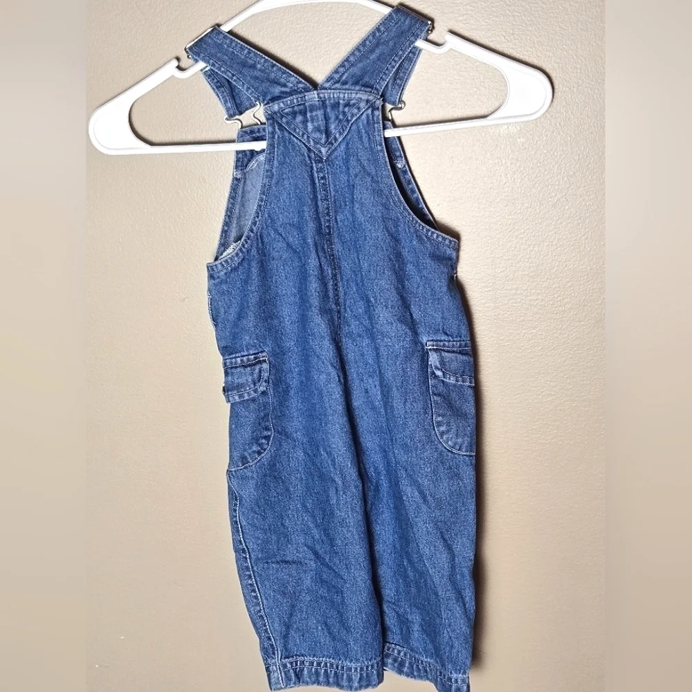 Vintage Baby‎ Sonoma Embroidered Planes Carpenter Overalls, Size 12 Months